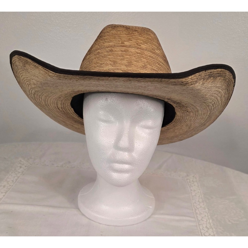 Resistol Jason Aldean Collection Palm Leaf Straw Cowboy Hat Tan Brown Large
